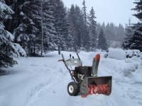 BLISAR SchneefrÃ¤se: LE 80 W mit Schneeschild + Schneeketten